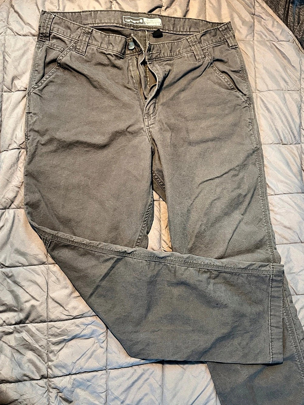Carhartt Relaxed Fit Utility Work Pant Cargo Pants Gray Waist 33x32